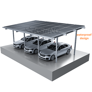 Système de carport solaire en aluminium étanche à haute résistance