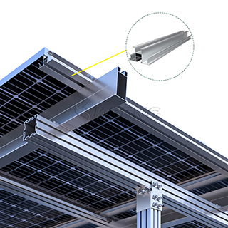 Structure de parking solaire en aluminium imperméable de conception moderne