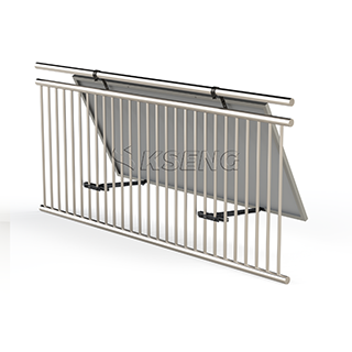 Support solaire facile pour balcon en aluminium réglable à angle noir