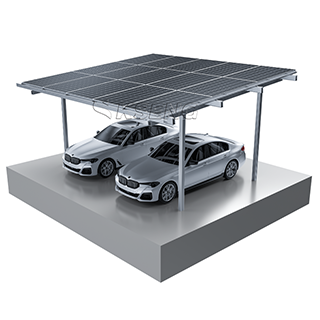 Structure de parking solaire en aluminium imperméable de conception moderne