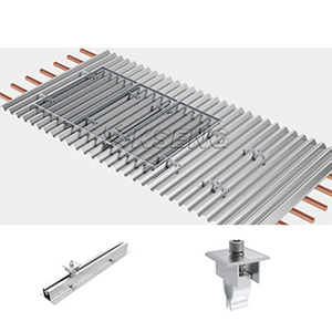 Support de toit en métal solaire de solution de mini rail en aluminium en gros