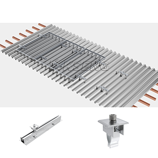 Support de toit en métal solaire de solution de mini rail en aluminium en gros