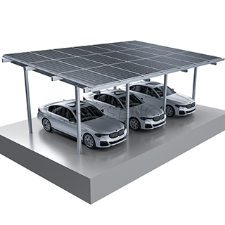 Structure de parking solaire en aluminium imperméable de conception moderne