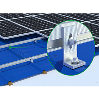 OEM facile installent les systèmes de support solaires de toit en métal de solution de pied de L