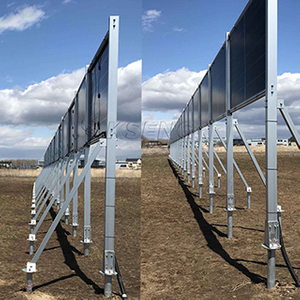 Support de montage au sol solaire vertical en aluminium en gros