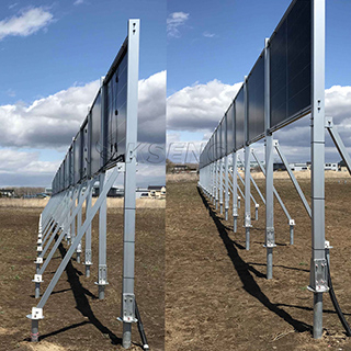 Support de montage au sol solaire vertical en aluminium en gros