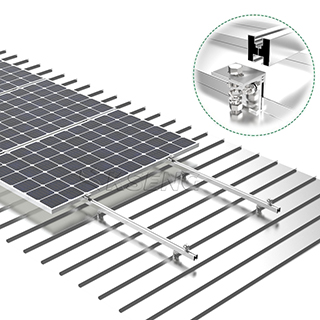 Système de montage de toit en tôle solaire en aluminium pour toit en métal OEM